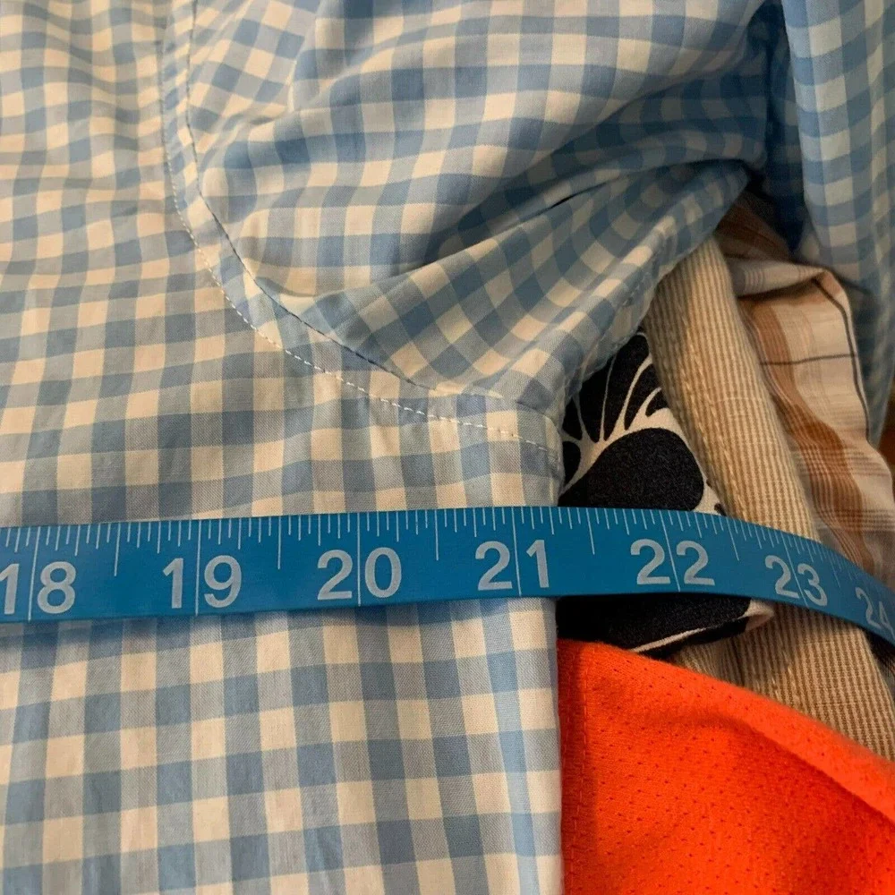 Banana Republic Shirt Mens Sz M Grant Fit Blue‎ White Gingham Button Up